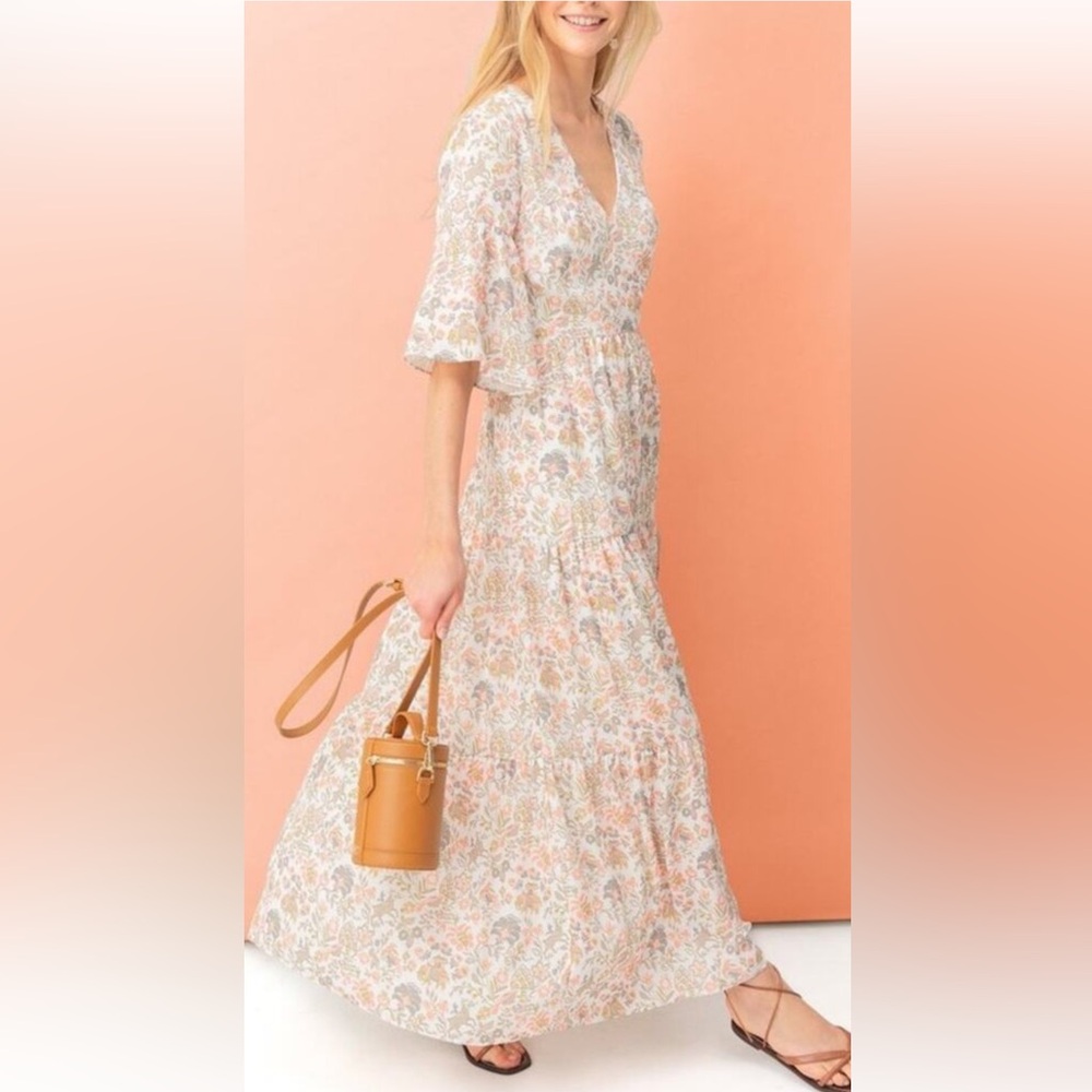 Tuckernuck The Ginger Floral V-Neck Dress RARE